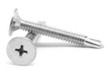 #10-24 x 1 1/4 Coarse Thread Self Drilling Screw Phillips Wafer Head Zinc Plated H974647