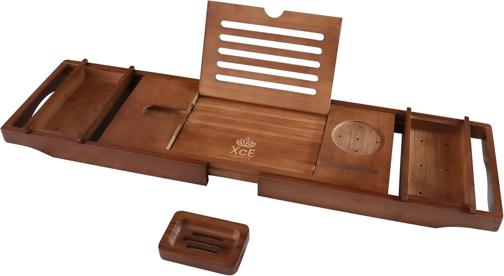Bamboo Wood Bathtub Caddy Tray Pack of 2 X761406