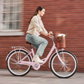 26 Inch Pink Cruiser Bicycle with Basket Rack B319019