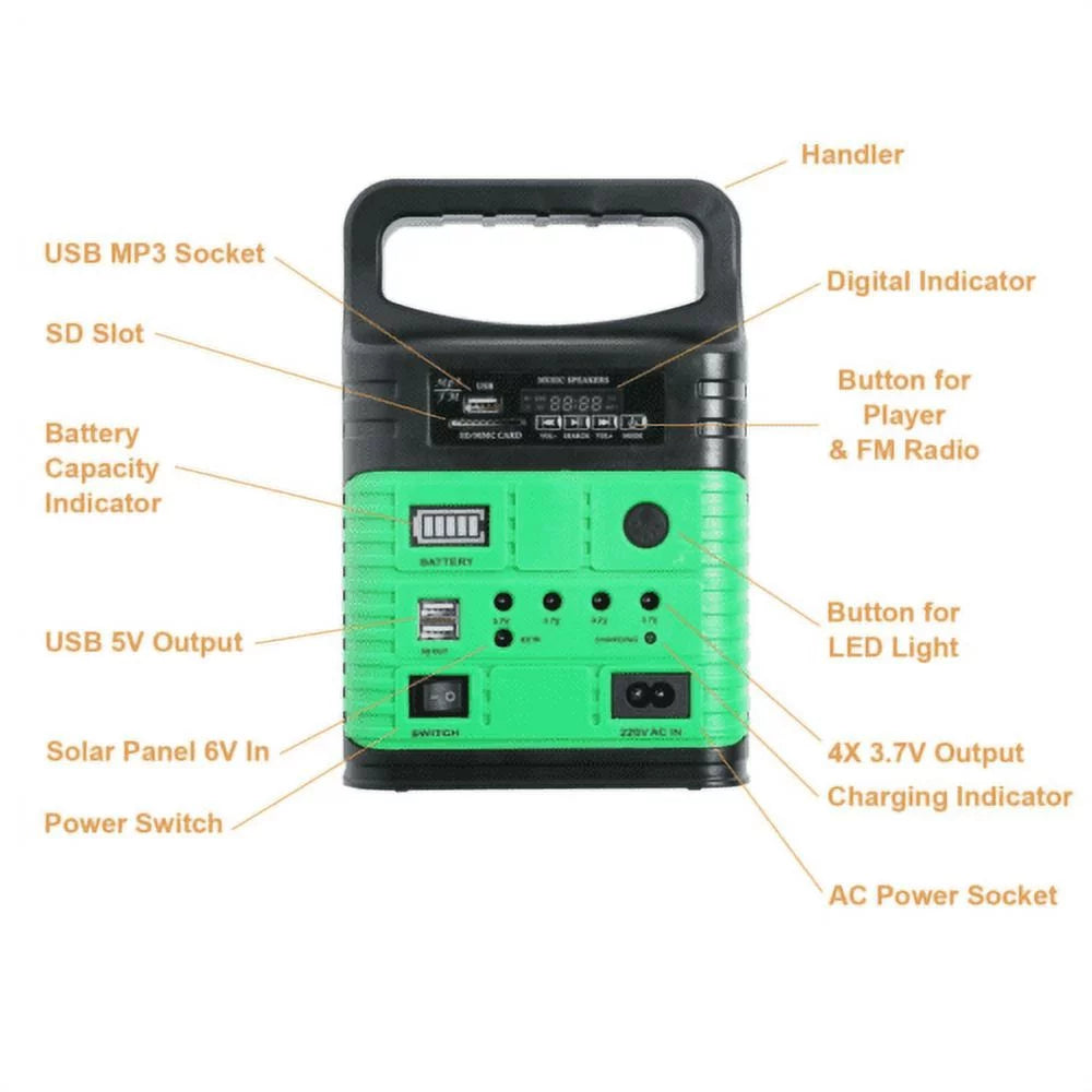 Portable Power Station and Solar Generator with 10W Solar Panel P44978