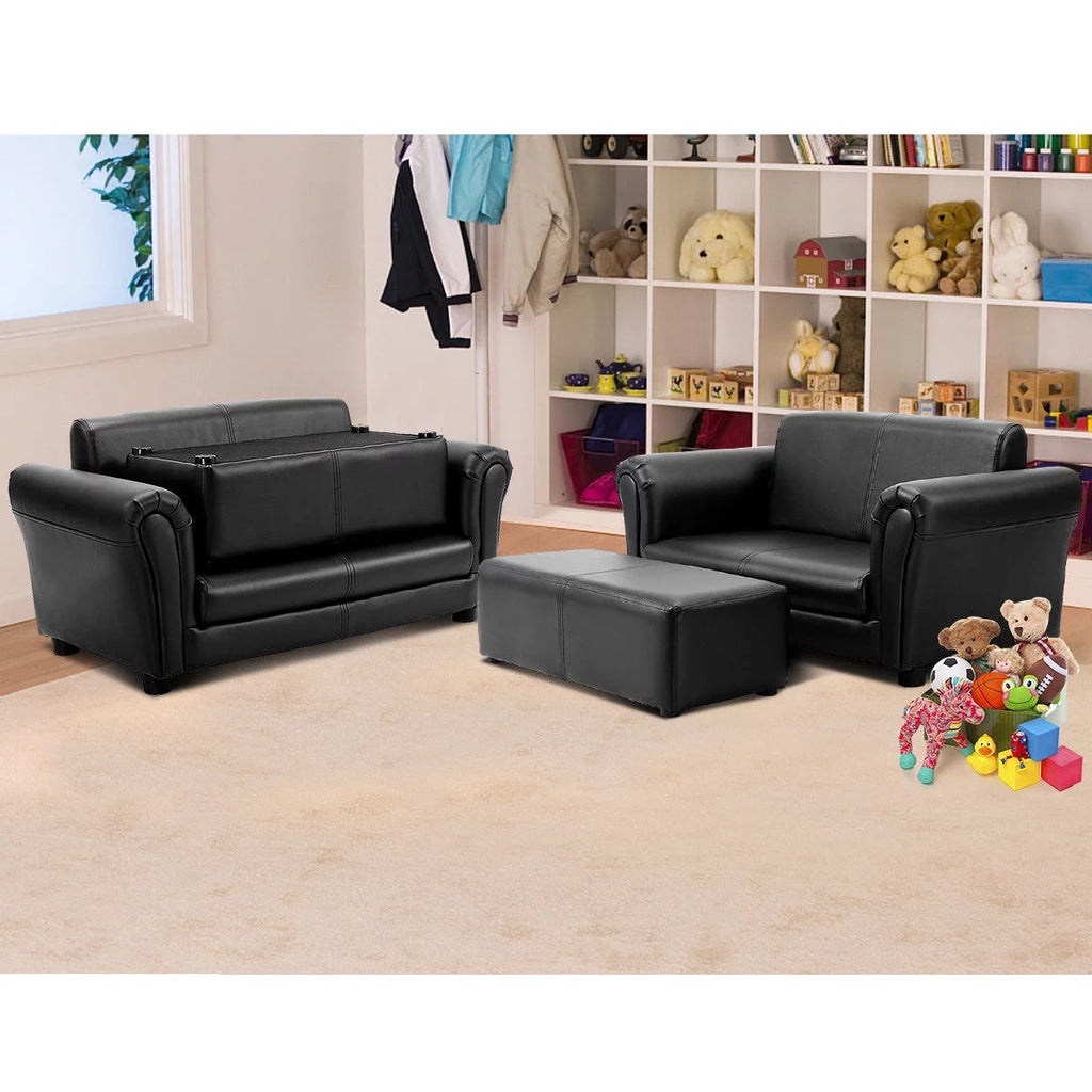 Kids Sofa Armrest Chair Couch Lounge in Black D192