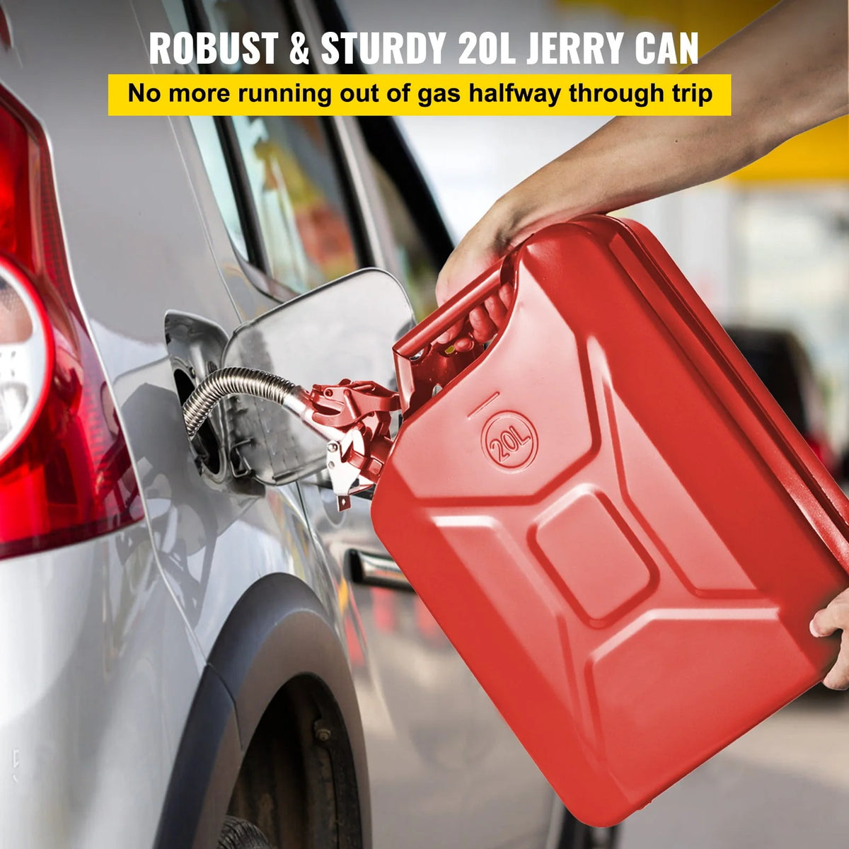 5.3 Gallon Portable Steel Fuel Can with Flexible Spout B420322