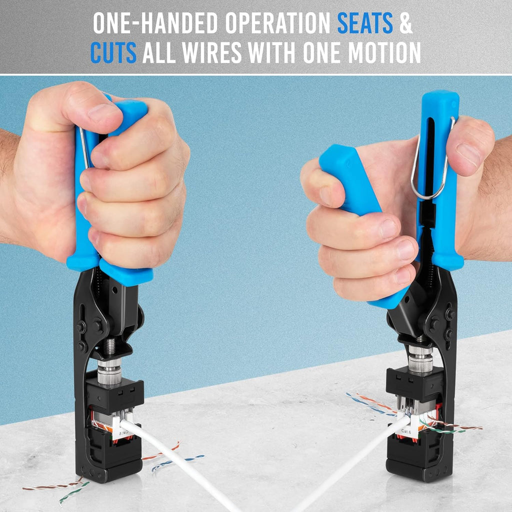 RJ45 UTP Keystone Jack Termination Tool Set with 10 Blue & 10 White Cat6/5e Connectors G135