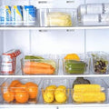 Set of 8 Clear Plastic Fridge Organizer Bins K450532