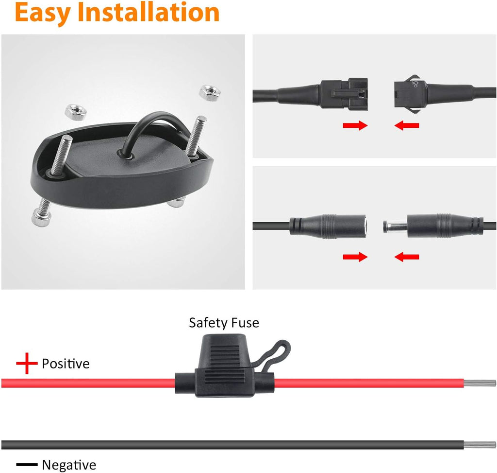 RGB LED Rock Lights with Remote Control, Music Sync Waterproof Underglow Lighting Kit J6832
