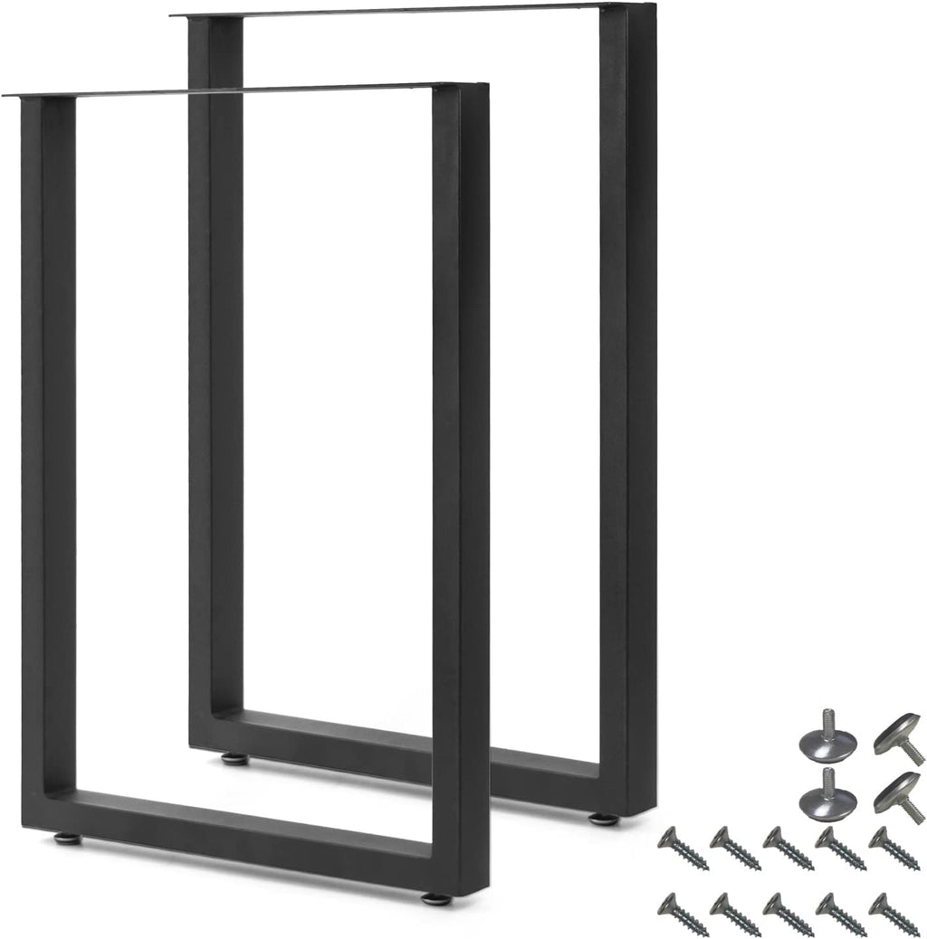 28'' Height 17.7'' Wide Black Metal Table Legs 2 PCS I491386