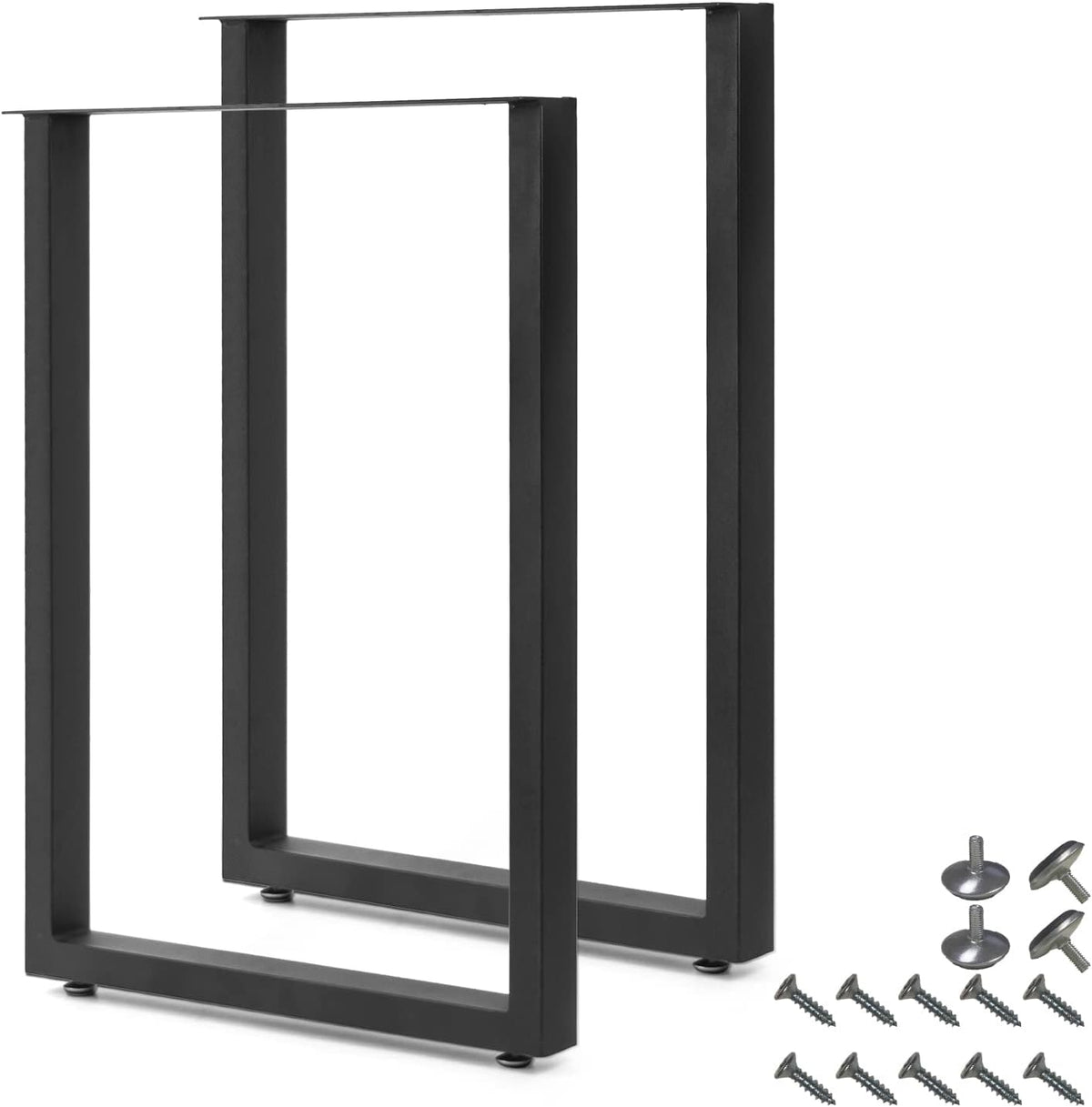 28'' Height 17.7'' Wide Black Metal Table Legs 2 PCS I491386