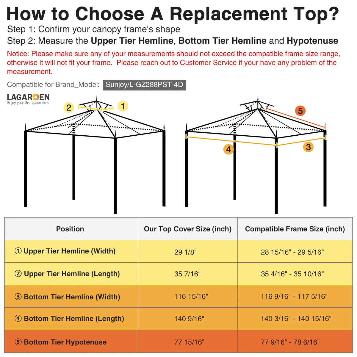 10'x10' 2 Tier Grey Canopy Cover D926851