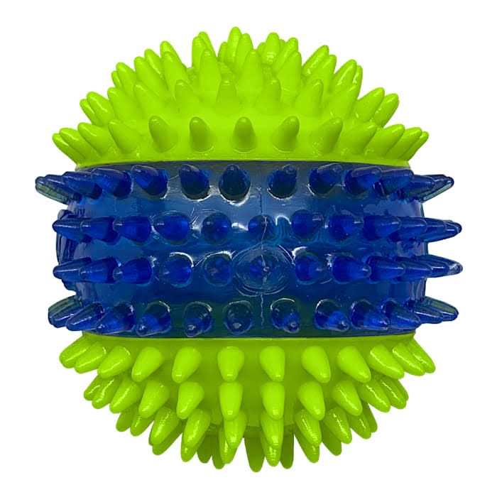 Translucent TPR 3-Part LED & Squeak Ball Dog Toy C6410