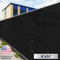 Heavy Duty Privacy Screen Fence 4' x 50' Black I310
