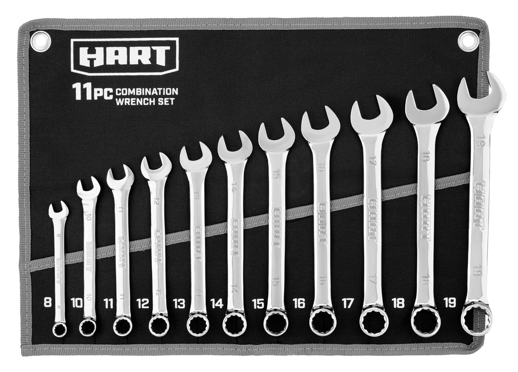11-Piece Combination Wrench Set with Tool Pouch U799580