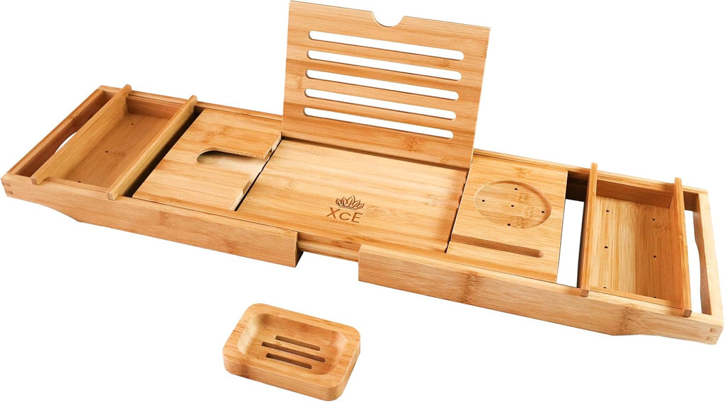 Bamboo Wood Bathtub Caddy Tray Pack of 2 X761406