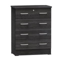 Oak 4 Drawer Wooden Dresser with Lock T484723