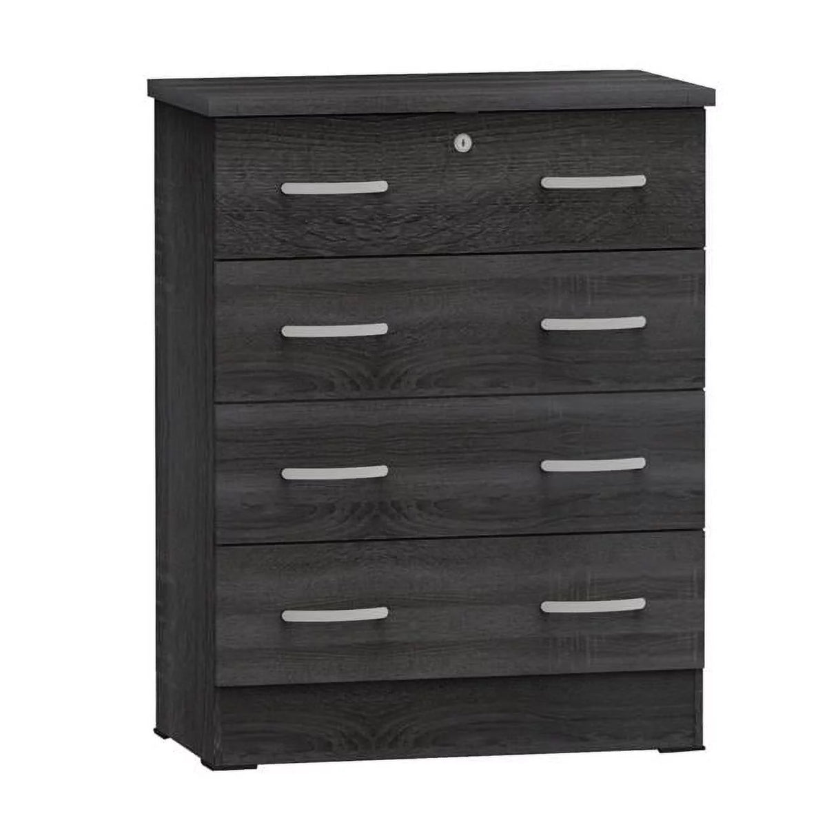 Oak 4 Drawer Wooden Dresser with Lock T484723