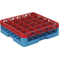 25 Compartment Red Glass Rack with 1 Extender L4152