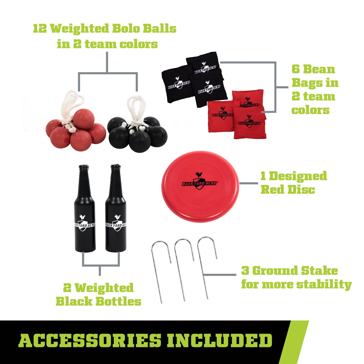 Outdoor Target Toss Tower Lawn Game with Accessories R57782