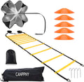 Agility Training Kit with Ladder, 5 Disc Cones, Resistance Parachute E8053