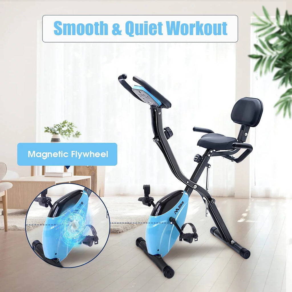 Folding Exercise Bike with 10-Level Adjustable Magnetic Resistance B2775