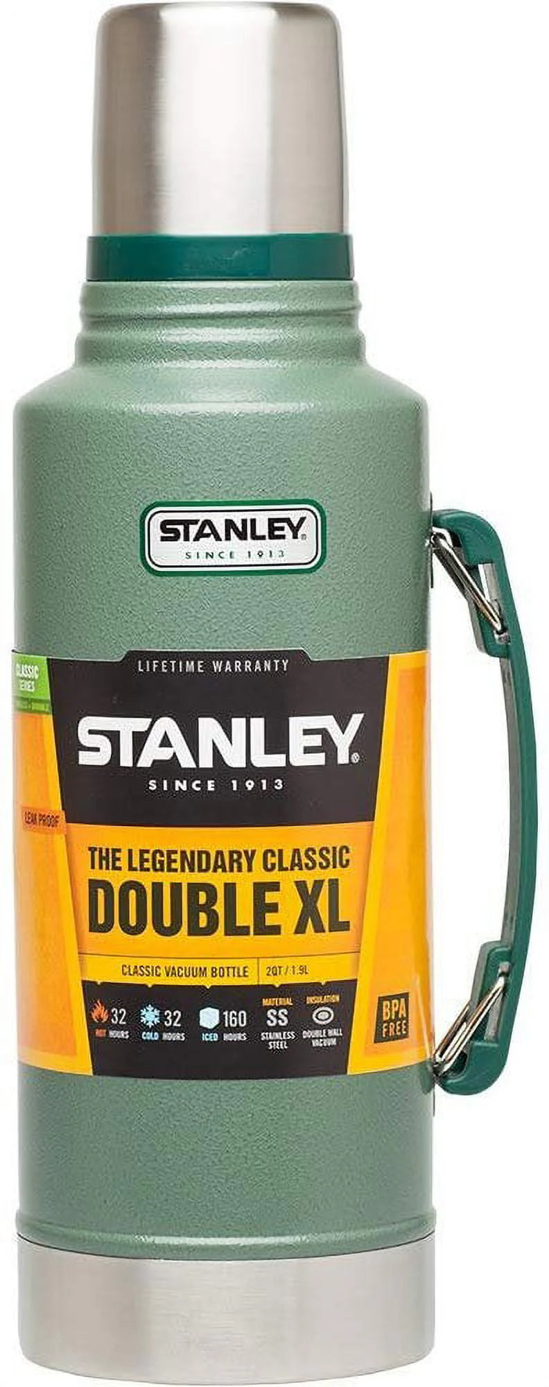 Vacuum Bottle 2QT Hammertone Green A7270
