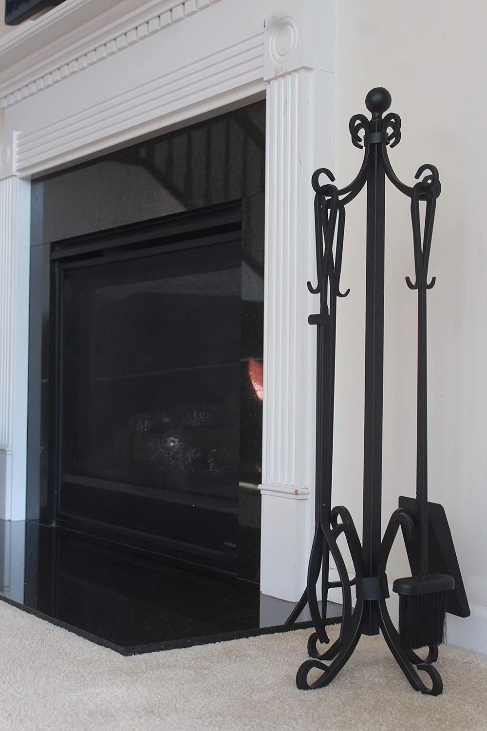 5 Piece Cast Iron Fireplace Toolset with Stand U9011