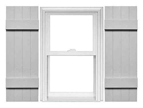 4 Board and Batten Vinyl Shutters 1 Pair 14 x 39 W73191