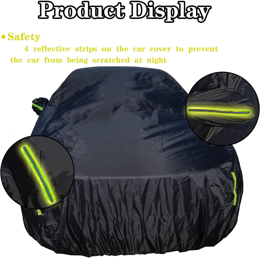 Black Full Car Cover 210D Oxford I4161