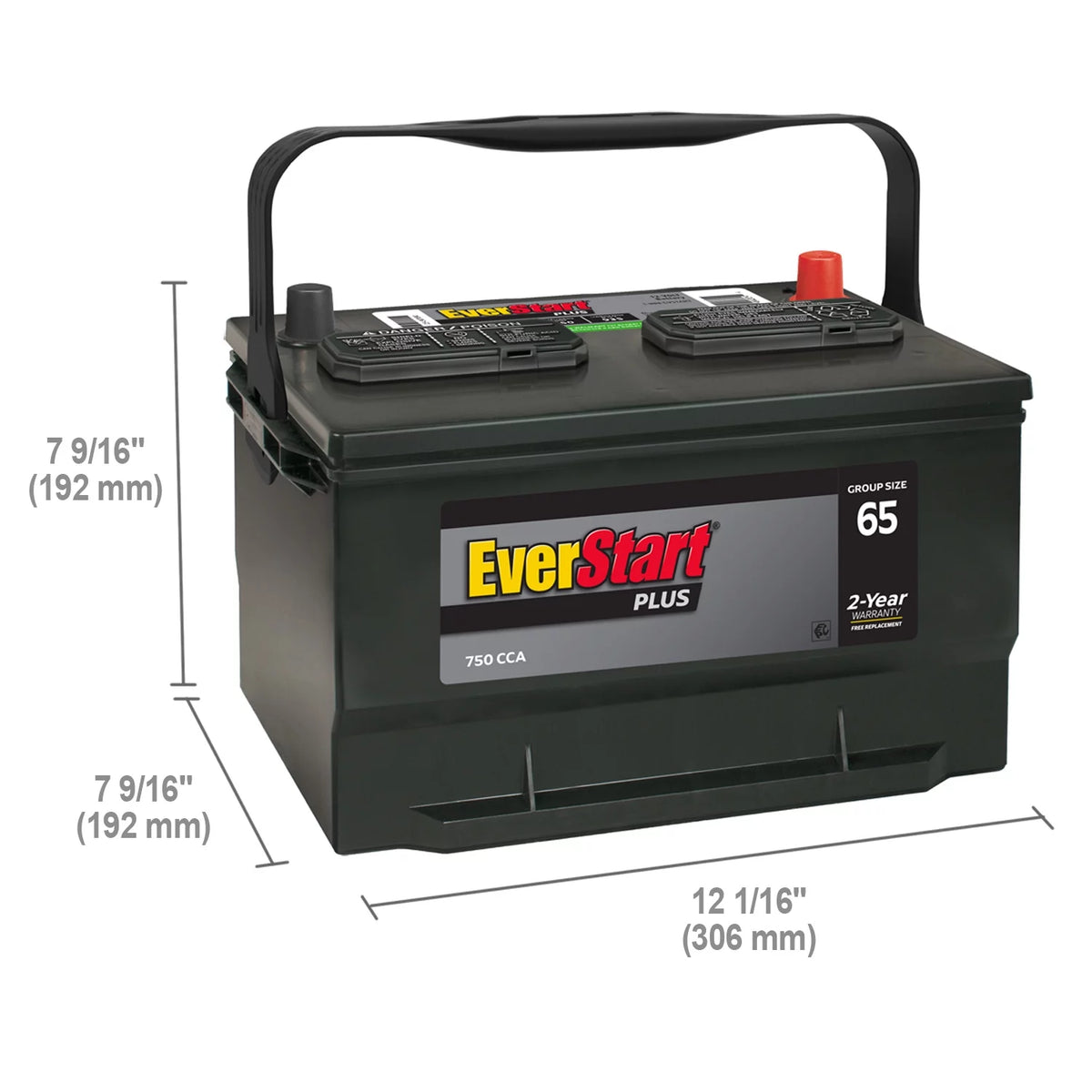 Lead Acid Automotive Battery Group Size 65 12 Volt 750 CCA M4563