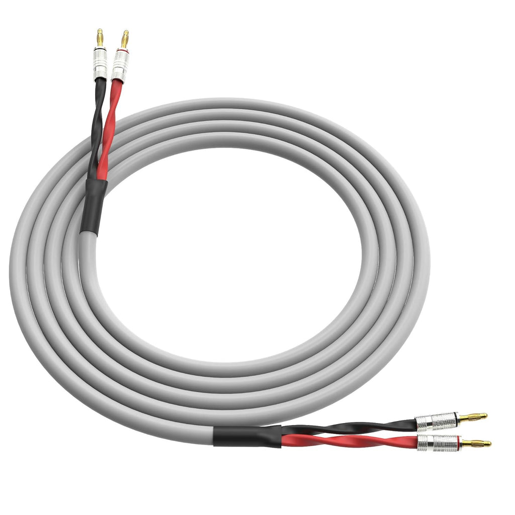 Gray 3 Feet Banana Plugs Speaker Cable F673458