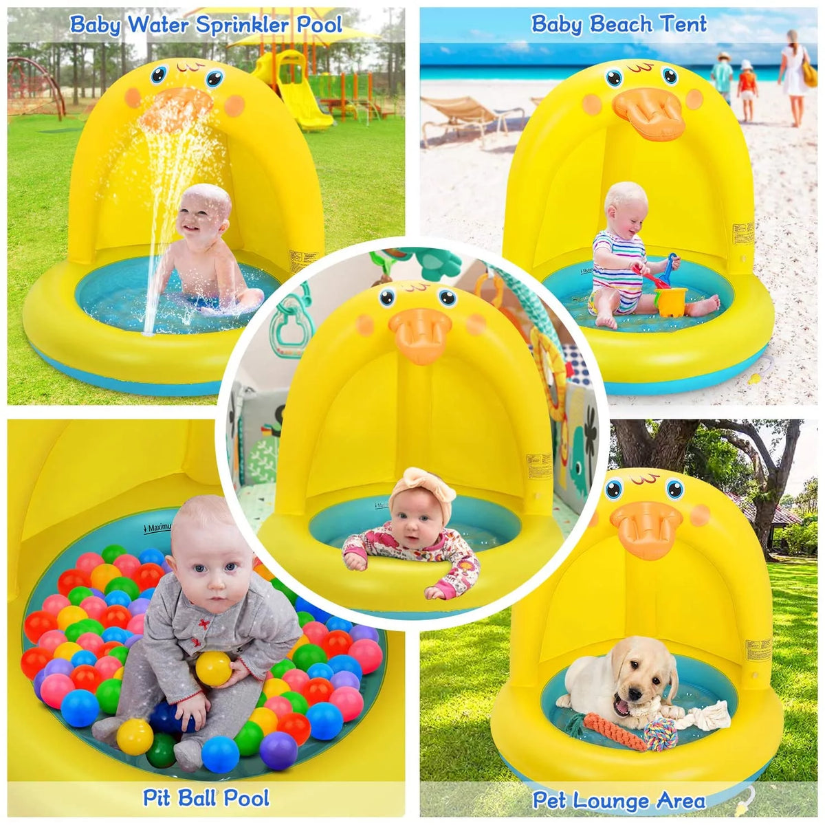 Inflatable Baby Pool with Canopy N836