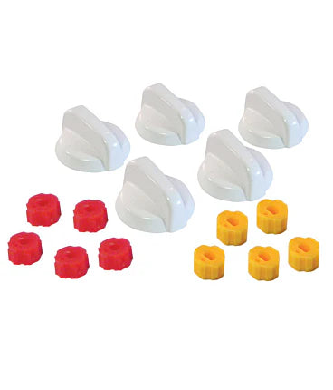 White 5pc Range Knob Set P3355