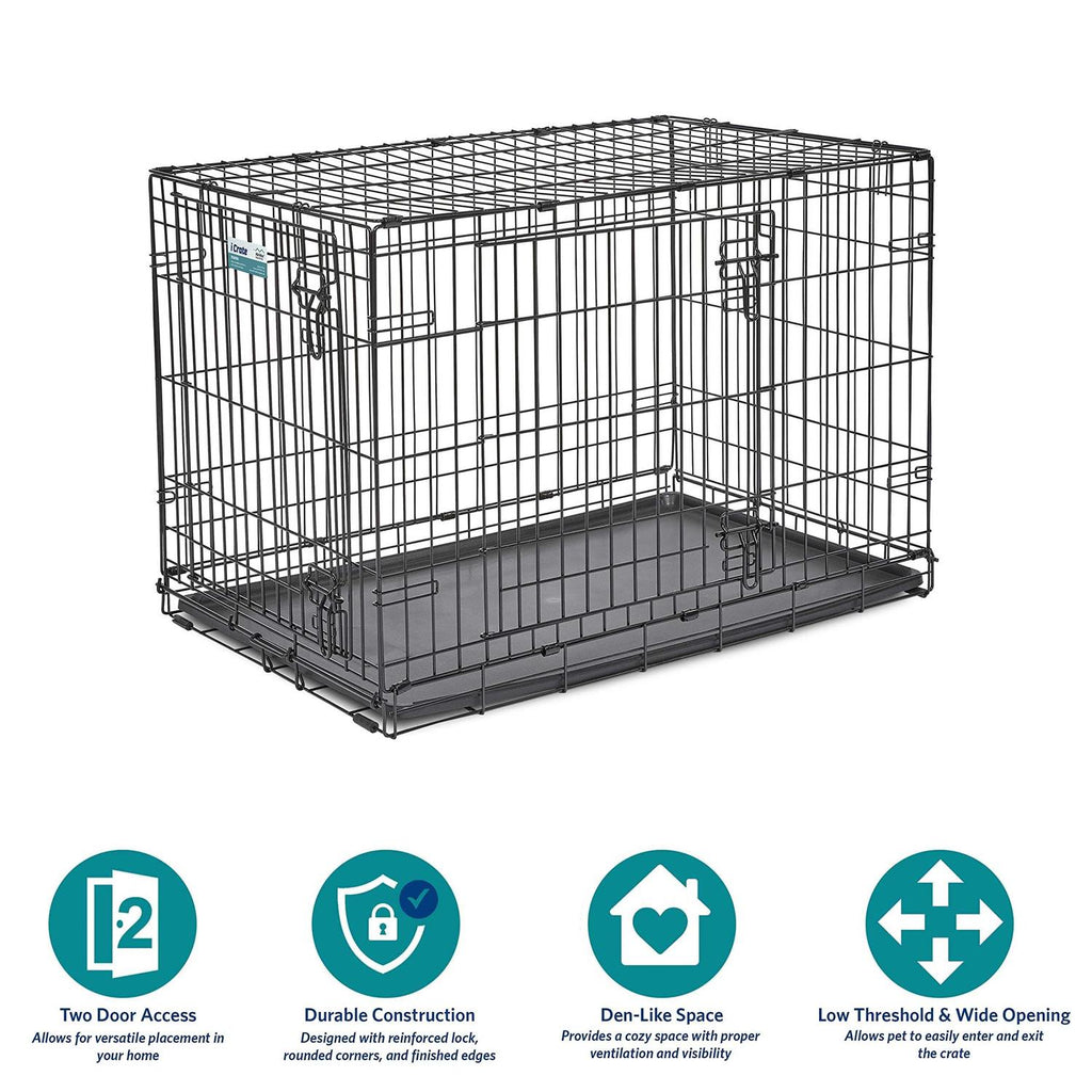 Double Door Fold Carry Dog Crate T2218