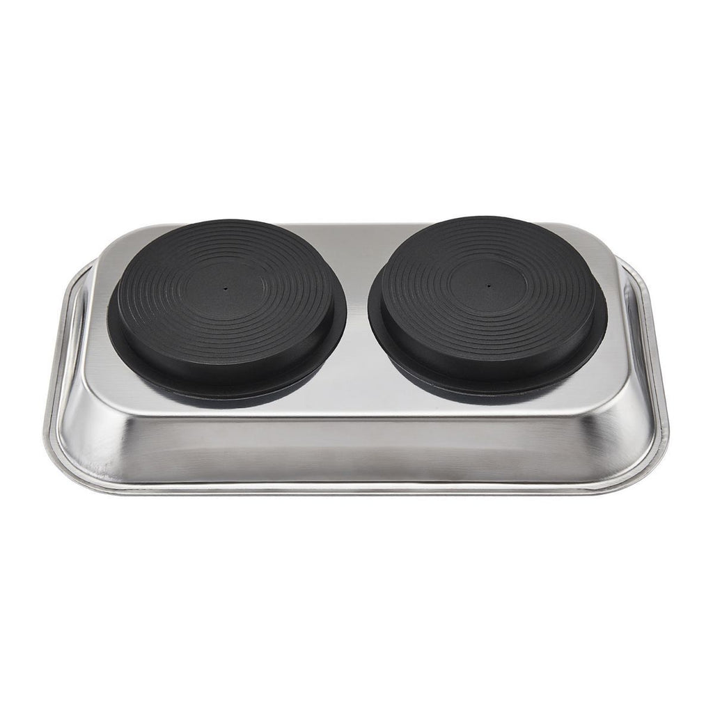9-1/2 in. x 5-1/2 in. Magnetic Stainless Steel Parts Tray H858450