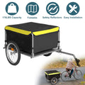 Foldable Bike Cargo Trailer with Removable Lid Black F87325