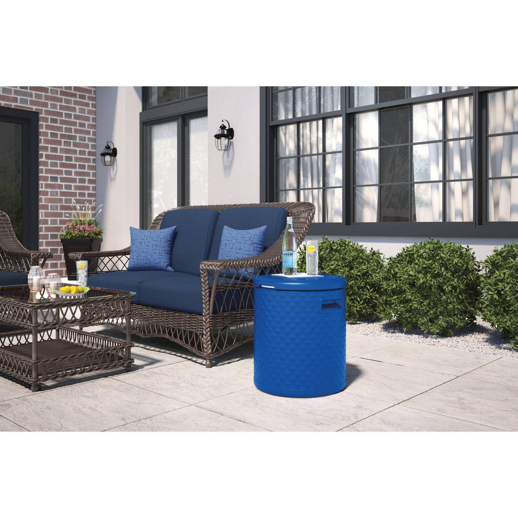 54 Qt. 3-in-1 Cooler Side Table and Stool, Blue G306
