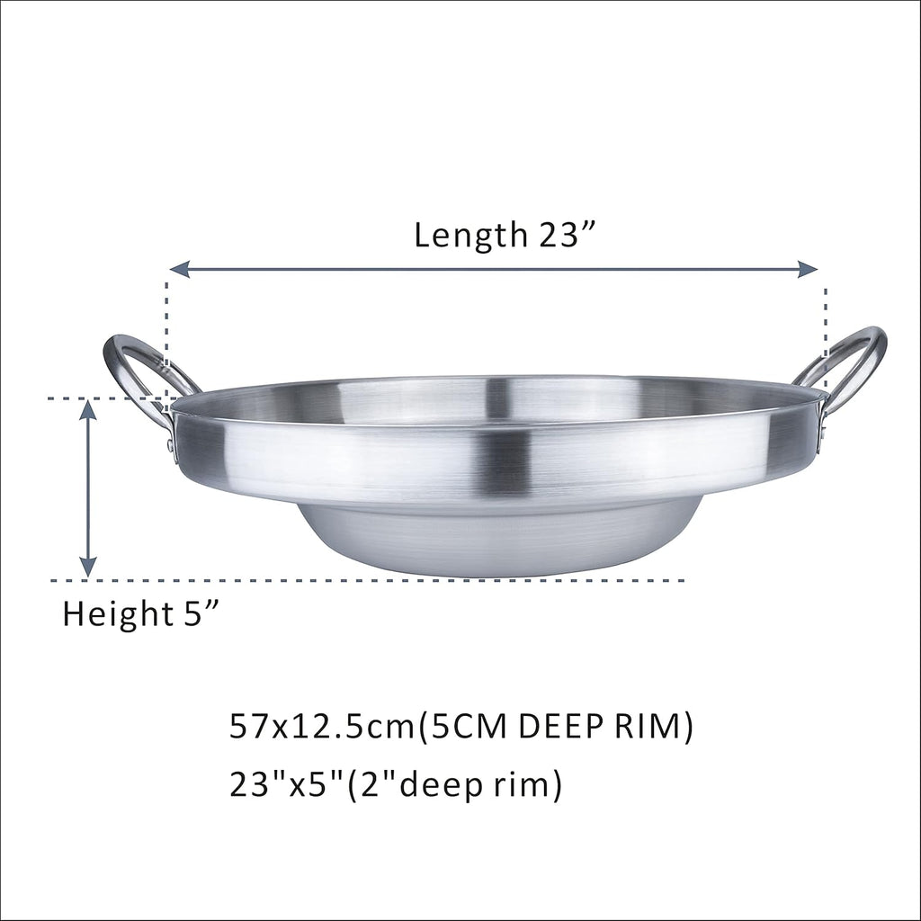 Heavy Duty Stainless Steel Concave Comal Set U5415