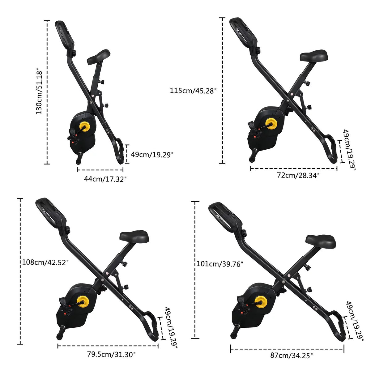 Folding Magnetic Stationary Exercise Bike Z261