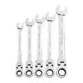 SAE Ratcheting Combination Wrench Set, 5 Piece B29835
