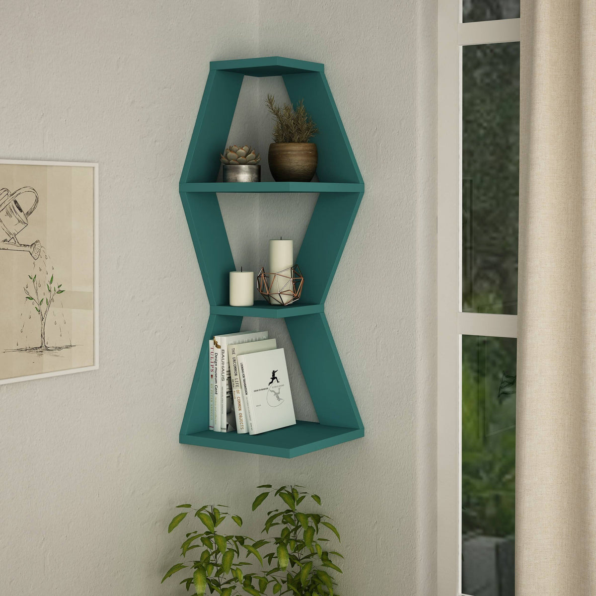 White Modern Wall Shelf N597