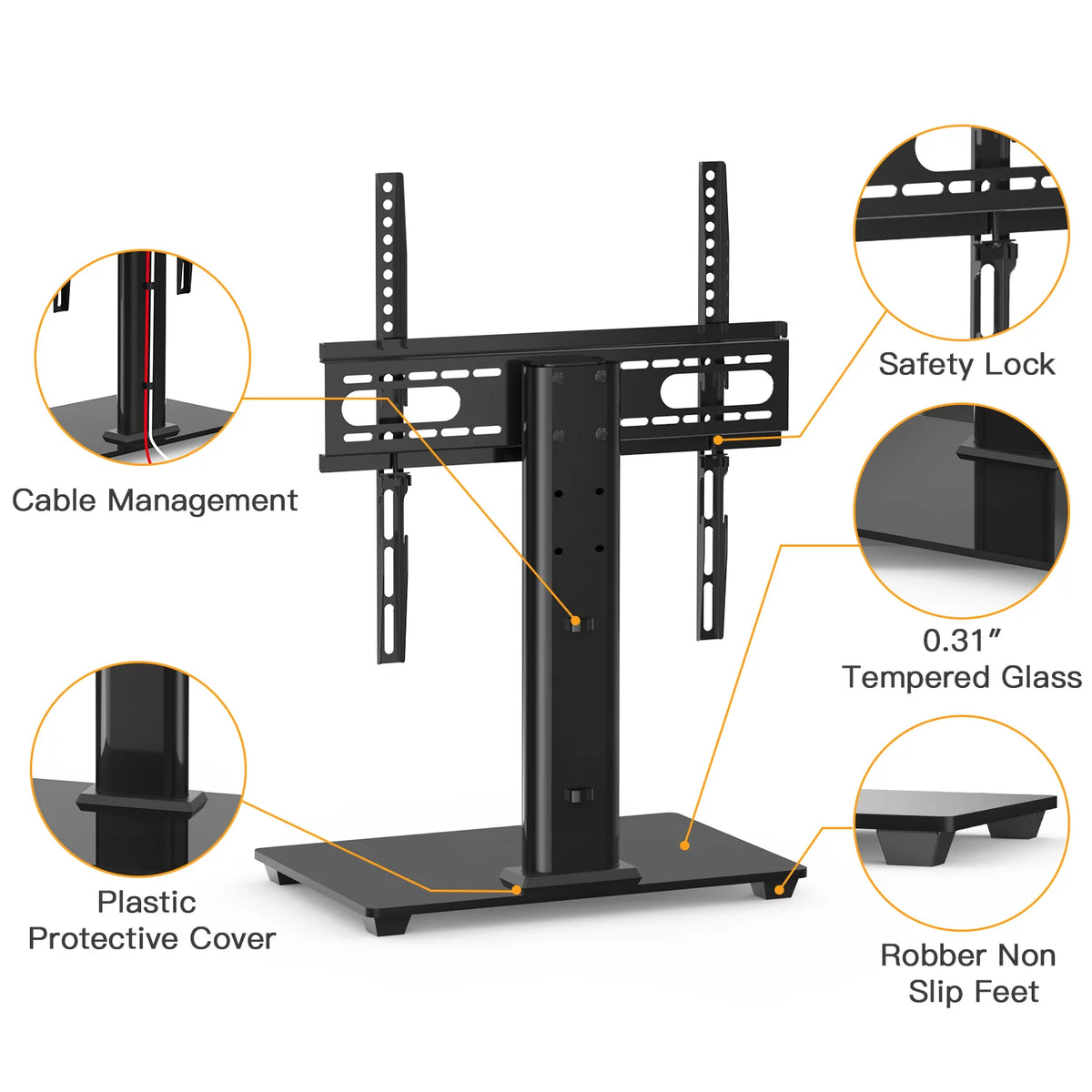 Universal TV Stand for 37-55 inch LCD LED TVs Height Adjustable R160