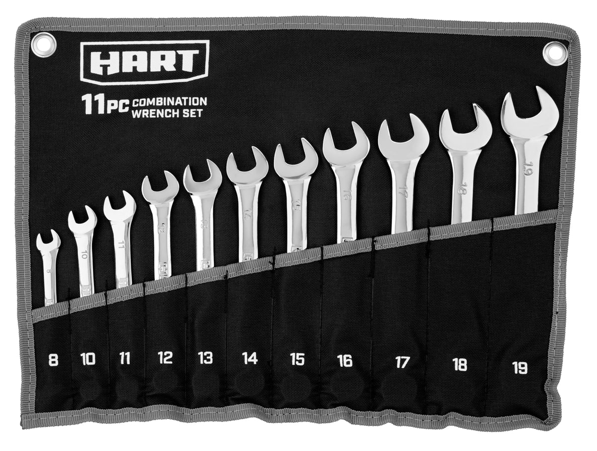 11-Piece Combination Wrench Set with Tool Pouch U799580