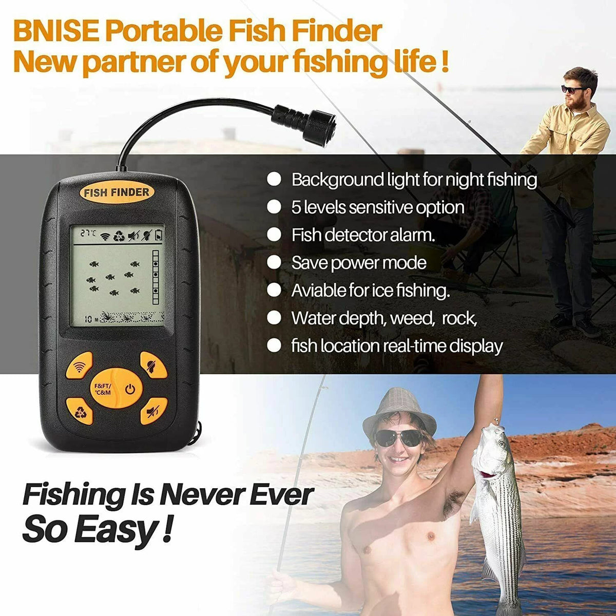 Portable Fish Finder Sonar Transducer Z630