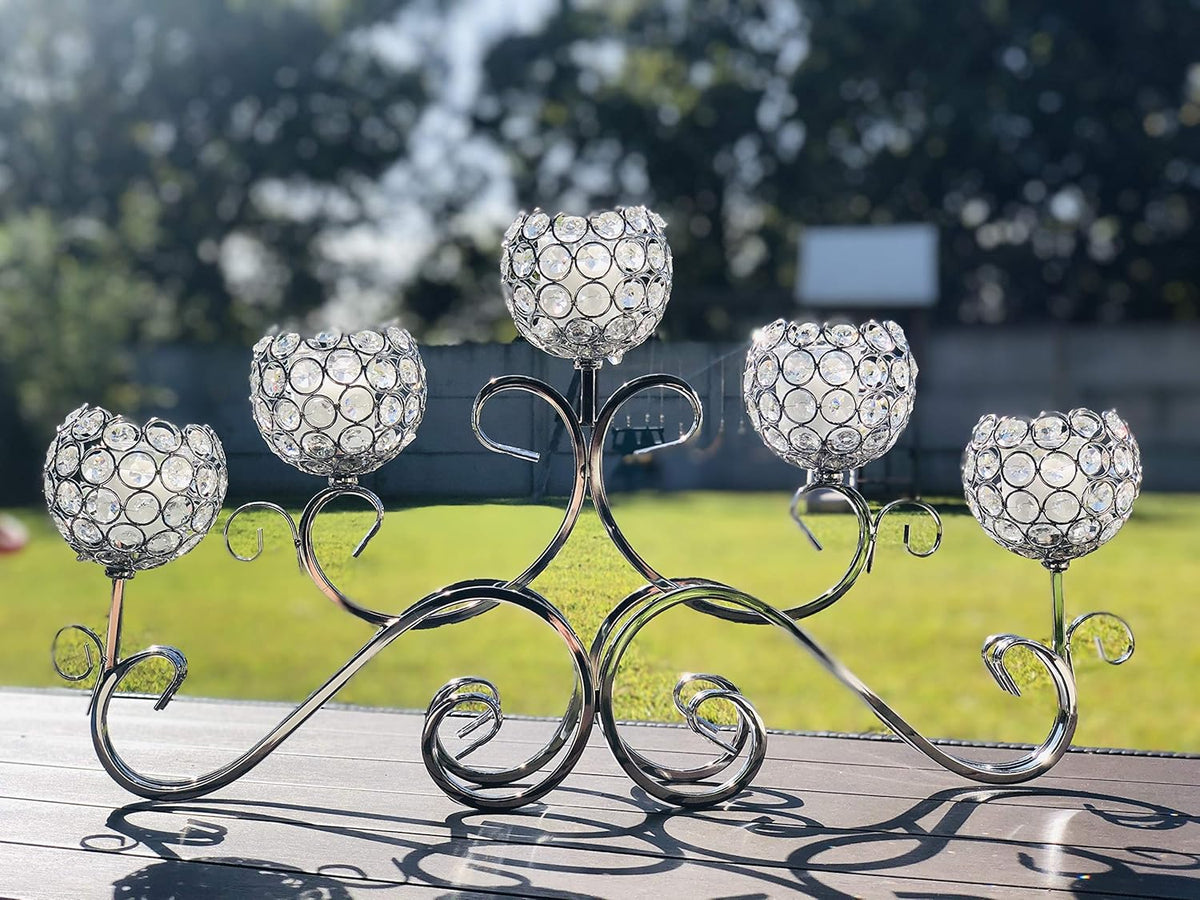 Gold Crystal Candlestick Candle Holder B52103