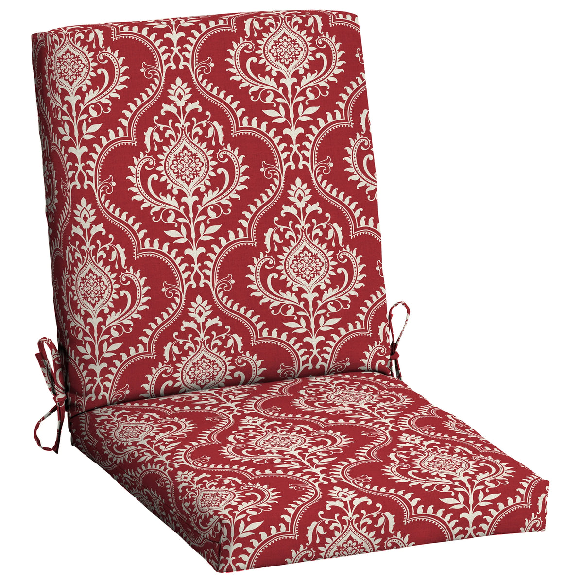 Red Medallion Rectangle Patio Chair Cushion Q892