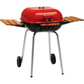 Charcoal BBQ Steel Grill with Adjustable Cooking Grate and Side Table X421624