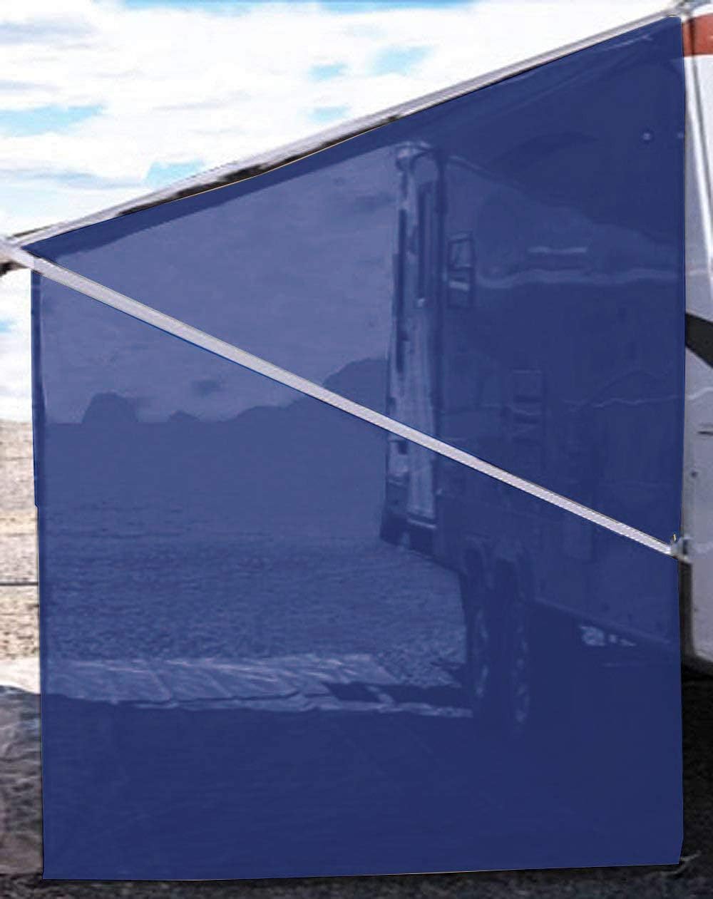 Blue Mesh RV Awning Side Shade 9'X7' O7064