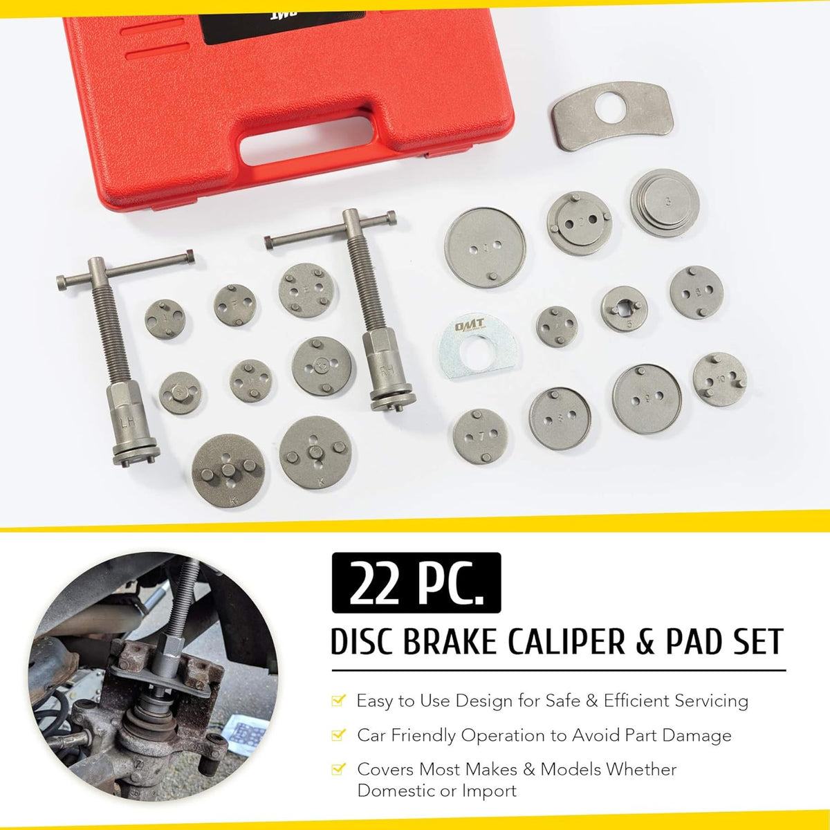 30pc 2-in-1 Disc Brake Caliper and Drum Brake Tool Set R464180