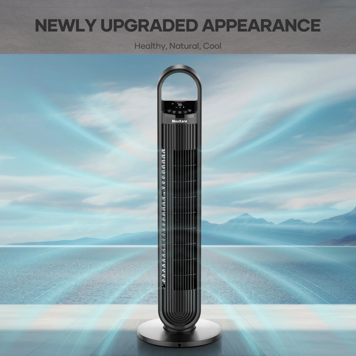 36in Tower Fan with Oscillation, Remote Control, 3 Speeds Q600125
