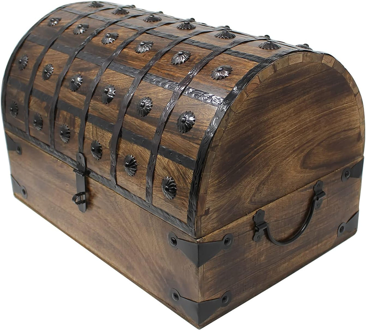 Pirate Treasure Chest with Iron Lock and Skeleton Key X74745