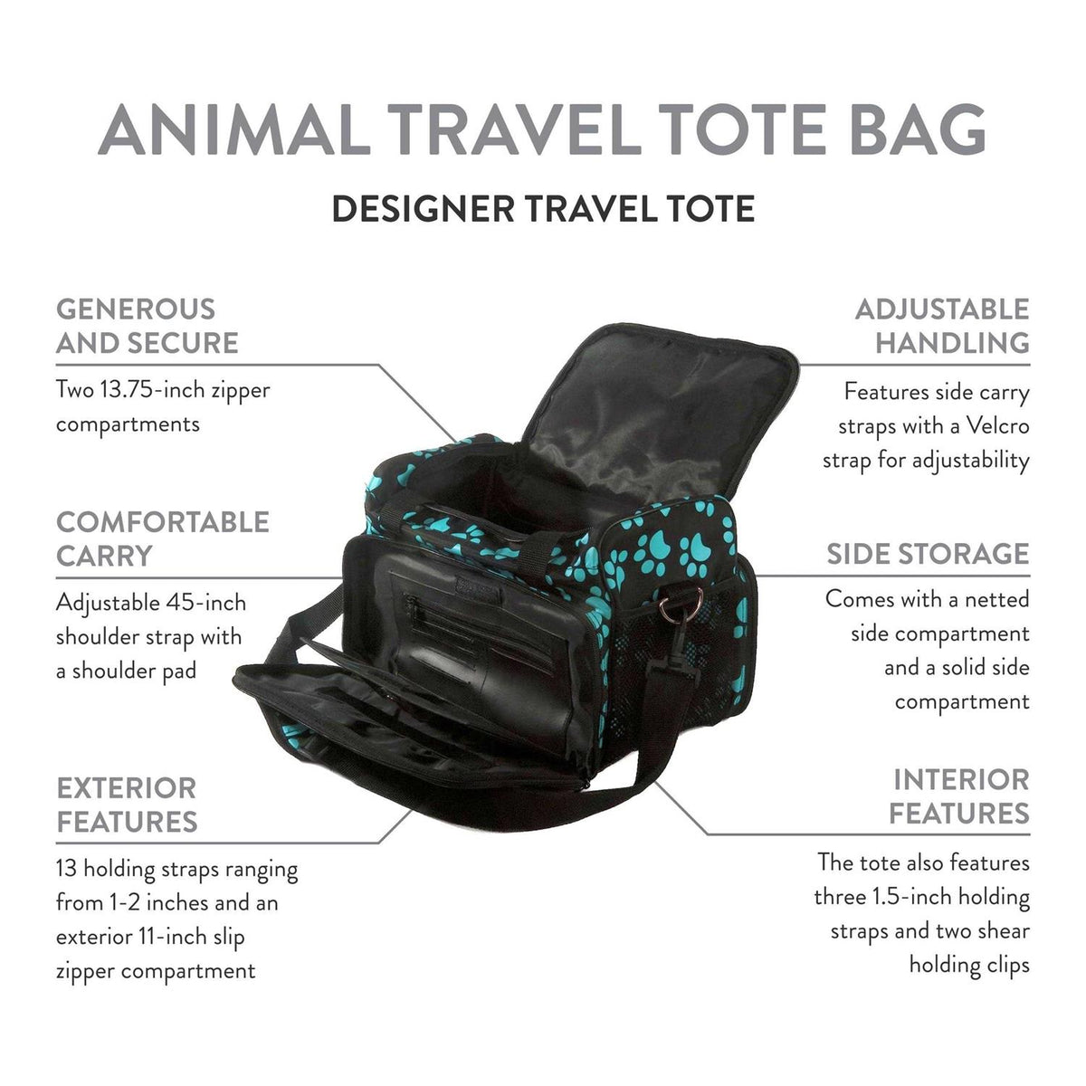 Animal Travel Tote Bag with Zipper L6476
