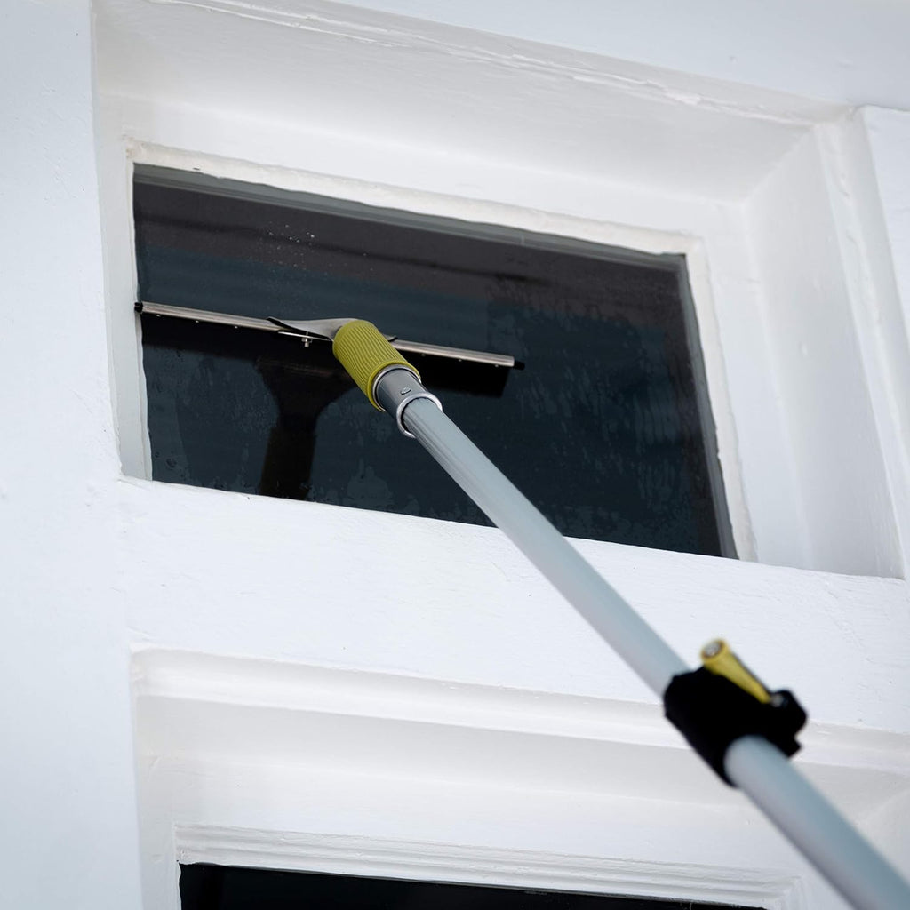 5-12 Foot Extension Pole + Window Squeegee with Removable Blades B268